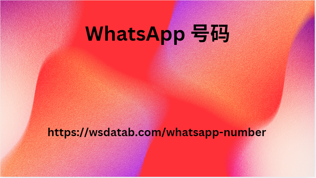 WhatsApp 号码 